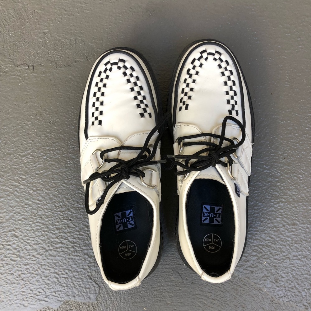 **SOLD** White T.U.K. Creepers